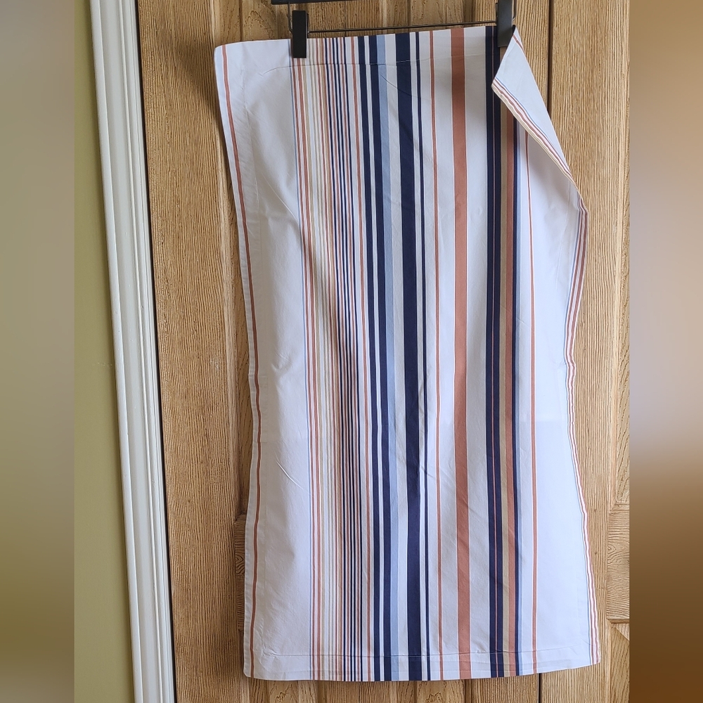 Pendleton Striped Sham - White, Tan, Blue